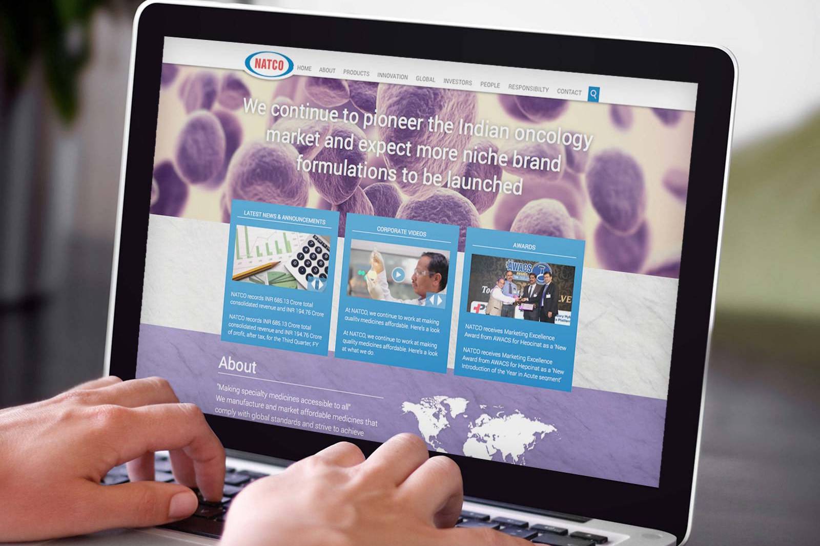 Natco Pharma Website Mockup