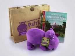 Patricia The Hippo Bag, Plush toy and books