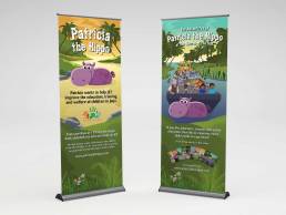 Patricia the Hippo Pull up Banners