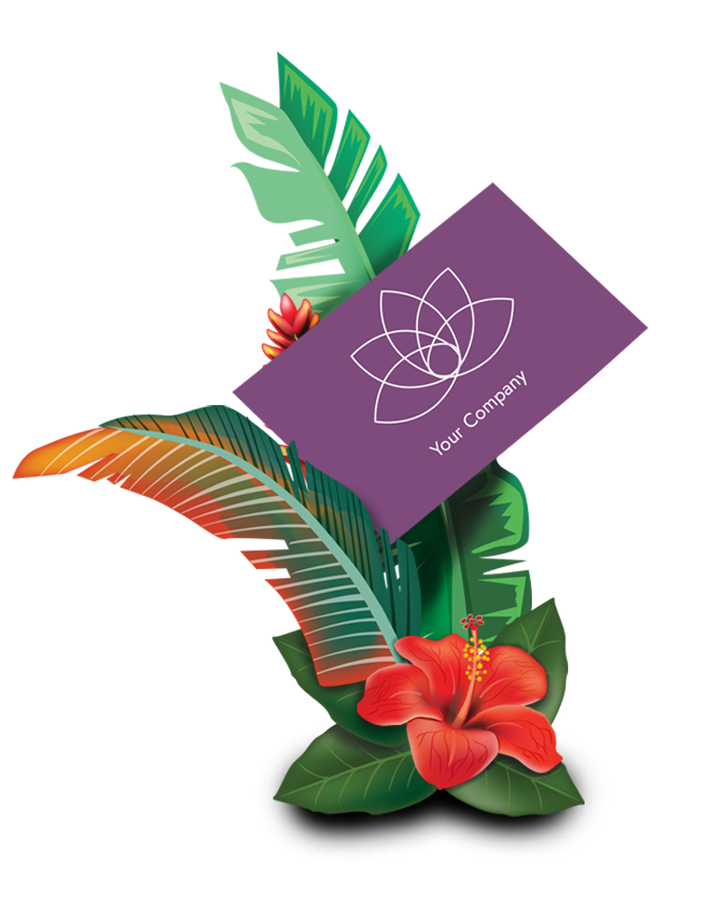"your company" Branded Business Card Mockup
