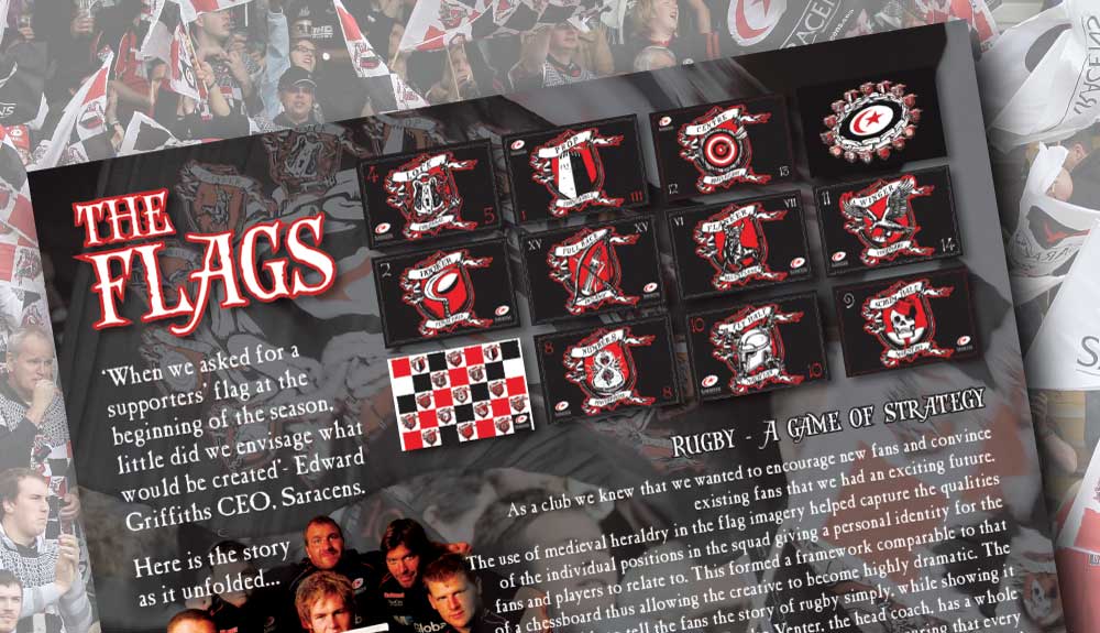 Saracens flags news post